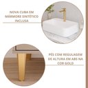 Ver mais imagens de Gabinete para Banheiro 90cm com 1 Porta 1 Gaveta e Cuba de Sobrepor Riviera Marrom/Cappuccino