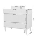 Ver imagem 3 de Gabinete para Banheiro 90cm com 1 Porta 1 Gaveta e Cuba de Sobrepor Riviera Marrom/Cappuccino