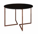 Ver imagem 1 de Mesa de Jantar Industrial Base De Ferro Cobre em V Tampo 110 Preto