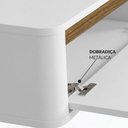 Ver imagem 6 de Rack Suspenso Slim Curvo 220cm para TV até 70” Moderno Luxo MDP/MDF com Portas Basculantes Branco Ce