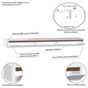 Ver imagem 4 de Rack Suspenso Slim Curvo 220cm para TV até 70” Moderno Luxo MDP/MDF com Portas Basculantes Branco Ce