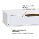 Ver imagem 5 de Rack Suspenso Slim Curvo 220cm para TV até 70” Moderno Luxo MDP/MDF com Portas Basculantes Branco Ce