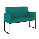 Ver imagem 2 de Kit Sofá 2 Lugares + 2 Poltronas para Recepção Sala Balaqui Cor:azul Turquesa