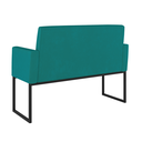 Ver imagem 4 de Kit Sofá 2 Lugares + 2 Poltronas para Recepção Sala Balaqui Cor:azul Turquesa