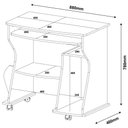Ver imagem 4 de Rack para Computador 160 com Rodízios - Artely Branco