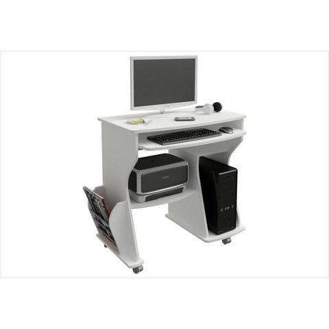 Rack para Computador 160 com Rodízios - Artely Branco