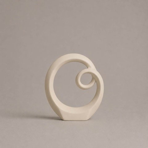 Arco Pequeno Decorativo de Cerâmica para Sala e Mesa Off White