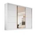 Ver imagem 1 de Guarda-roupa 1 Portas Espelhada Mdf 6 Gavetas - Bergamo-branco - Bianchi Móveis