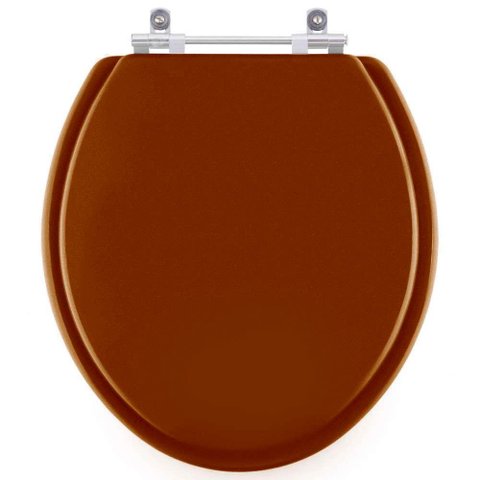 Assento Sanitario Poliéster Convencional Oval Caramelo para Vaso Icasa