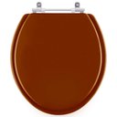 Ver imagem 1 de Assento Sanitario Poliéster Convencional Oval Caramelo para Vaso Icasa