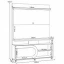 Ver imagem 4 de Estante Painel para TV 55 pol 136cm 1 Porta Mars B01 Castanho Off White - Lyam Decor
