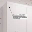 Ver imagem 5 de Guarda-Roupa Infantil 6 Portas 100% MDF 164cm Stellari Espresso Móveis Branco