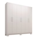 Ver imagem 2 de Guarda-Roupa Infantil 6 Portas 100% MDF 164cm Stellari Espresso Móveis Branco