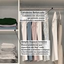 Ver imagem 6 de Guarda-Roupa Infantil 6 Portas 100% MDF 164cm Stellari Espresso Móveis Branco