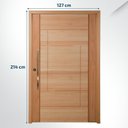 Ver imagem 2 de Kit Porta Pivotante Maciça de Eucalipto 214x127x14cm PM92 Moderne Cruzeiro Portas Natural