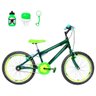 Bicicleta Infantil Aro 20 Aero + Kit Passeio Verde Escuro - 1