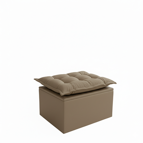 Puff Baú Opala Decorativo Organizador Quarto Infantil:cappuccino