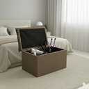 Ver imagem 3 de Puff Baú Opala Decorativo Organizador Quarto Infantil:cappuccino