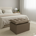 Ver imagem 2 de Puff Baú Opala Decorativo Organizador Quarto Infantil:cappuccino