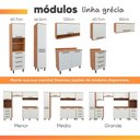 Ver imagem 4 de Armário Aéreo de Cozinha 1 Porta 0,60m Grécia Madeirado/off White