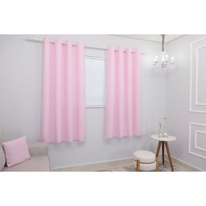 Cortina Oxford Quarto Infantil/bebê 300x180 Para Janela:Rosa-bebê