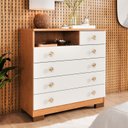Ver imagem 1 de Cômoda 5 Gavetas Select com Nicho Nature Off