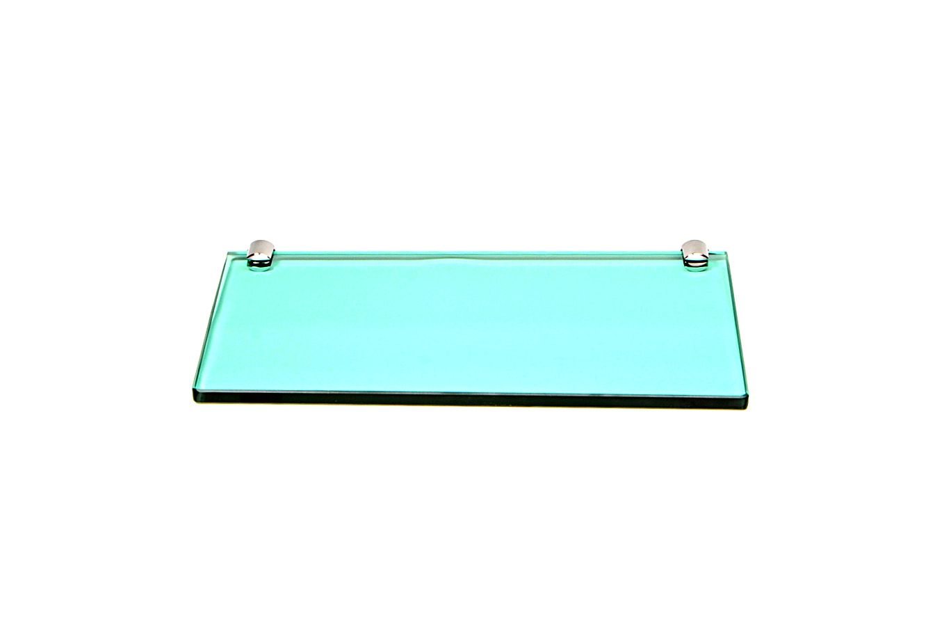 Porta Shampoo Reto em Vidro Verde Lapidado - Aquabox - 30cmx14cmx10mm