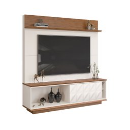Home para TV até 65 Polegadas 1 Porta 3D Davi DJ Móveis Off White/Freijó - 5