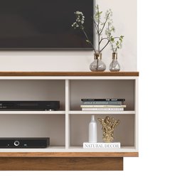 Home para TV até 65 Polegadas 1 Porta 3D Davi DJ Móveis Off White/Freijó - 6