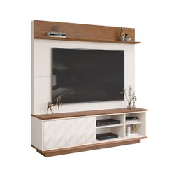 Home para TV até 65 Polegadas 1 Porta 3D Davi DJ Móveis Off White/Freijó - 4