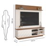 Home para TV até 65 Polegadas 1 Porta 3D Davi DJ Móveis Off White/Freijó - 9