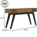 Ver imagem 5 de Aparador para Sala 136 Cm com Gaveta Riv1525 Noce Milano Clb