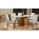 Ver imagem 1 de Mesa de jantar + 6 cadeiras França Tampo Atenas 160 Cm C 01