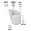 Ver imagem 3 de Poltrona Decorativa Orgânica Fixa para Sala Kit 2 Malu Bouclê Cinza M11 - D'Rossi