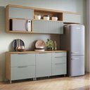 Ver imagem 1 de Cozinha Modulada 5 Peças Ripado Nesher Marquesa 100% Mdf