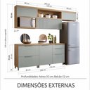 Ver imagem 6 de Cozinha Modulada 5 Peças Ripado Nesher Marquesa 100% MDF
