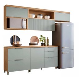 Cozinha Modulada 5 Peças Ripado Nesher Marquesa 100% Mdf - 8