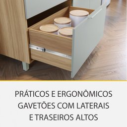 Cozinha Modulada 5 Peças Ripado Nesher Marquesa 100% Mdf - 9