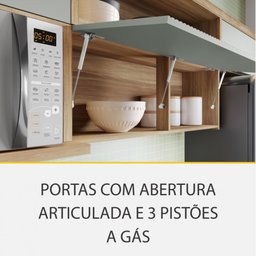 Cozinha Modulada 5 Peças Ripado Nesher Marquesa 100% Mdf - 2