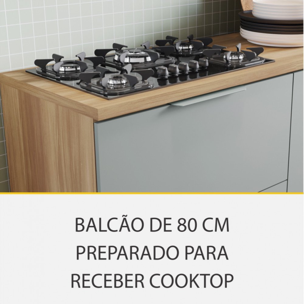 Cozinha 5 Peças Ripado Nesher Marquesa 100% Mdf - 13