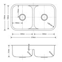 Ver imagem 4 de Cuba Cozinha Aço Inox 1mm Escovado C202ld 81,9x47,8x21,5 Cm