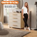 Ver imagem 6 de Cômoda Verona 4 Gavetas para Quarto Cinamomo Off White