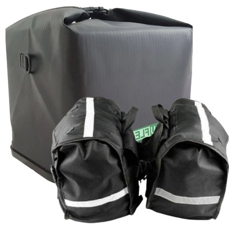 ALFORGE PARA MOTO 60L + BAÚ FLEXÍVEL