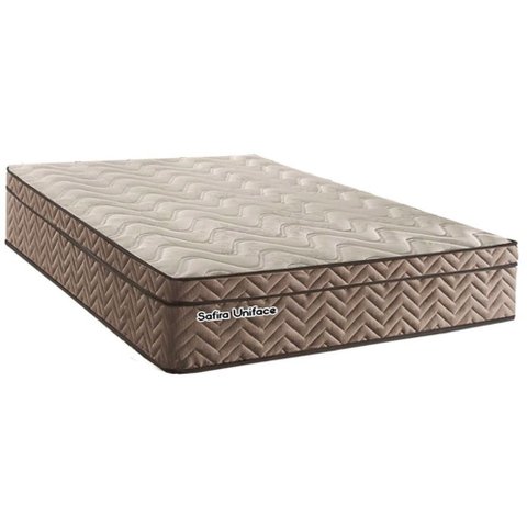 Colchão Queen Molas Masterpocket Ensacadas Safira Uniface Rustico Bege (158x198x30) - Paropas