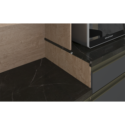 Kit de Cozinha 100% Mdf Verdot Perfil 7 Portas 1 Gaveta:Amêndoa/Chumbo - 4