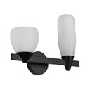 Ver imagem 1 de Arandela Akemi Preto Starlux VL017 2 Cúpulas Vidro + LED 2X G9 BF ST2534