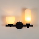 Ver imagem 4 de Arandela Akemi Preto Starlux VL017 2 Cúpulas Vidro + LED 2X G9 BF ST2534