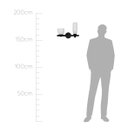 Ver imagem 7 de Arandela Akemi Preto Starlux VL017 2 Cúpulas Vidro + LED 2X G9 BF ST2534