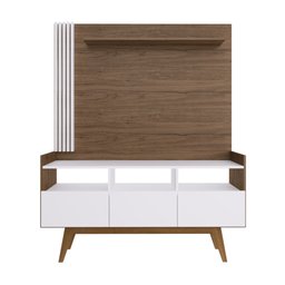 Rack Painel Estante 1,34m para TV 50'' Vitrola Home01 Estilare Branco - 3