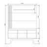 Rack Painel Estante 1,34m para TV 50'' Vitrola Home01 Estilare Branco - 2